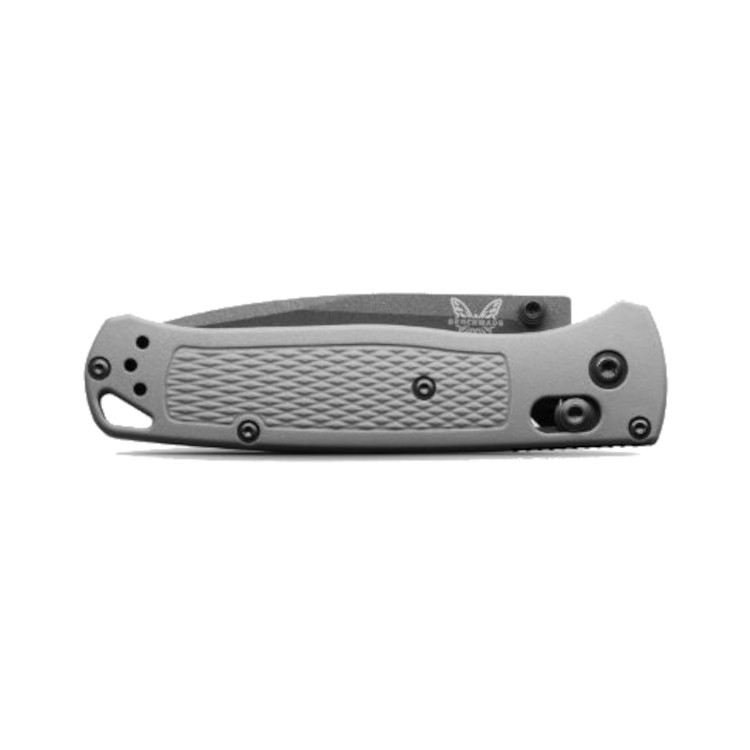 Benchmade Bugout Storm Gray w/Tungsten Grey Coated Non-Serrated Drop Point - Image 3